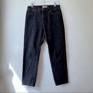 Free People We The Free Womens Sz 29 X 27 Black Baggy Straight Leg Jeans Casual